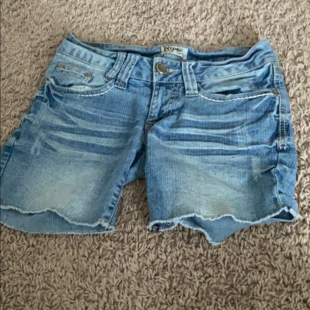 Girl Light Wash Jean Shorts
